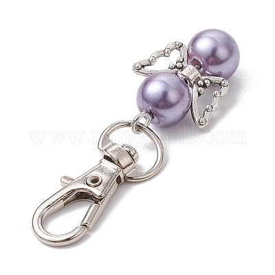 Подвеска из ангельского стекла с жемчугом HJEW-JM02601-1