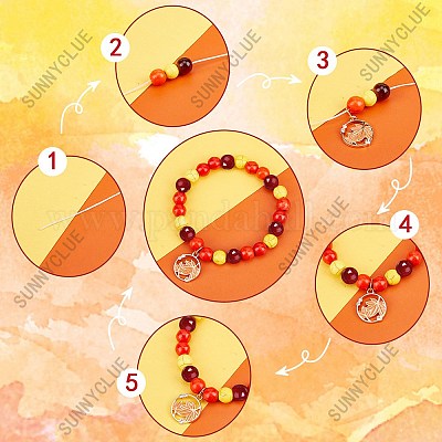 Набор для изготовления браслета на день благодарения DIY-SC0021-86-1