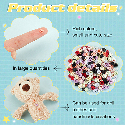 500 шт. 10-х цветные нейлоновые кнопки BUTT-FG0001-22-1