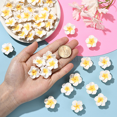 48шт бусины из полимерной глины ручной работы CLAY-SC0002-47-1