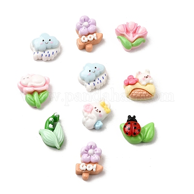 Непрозрачные кабошоны из смолы RESI-K046-09-1