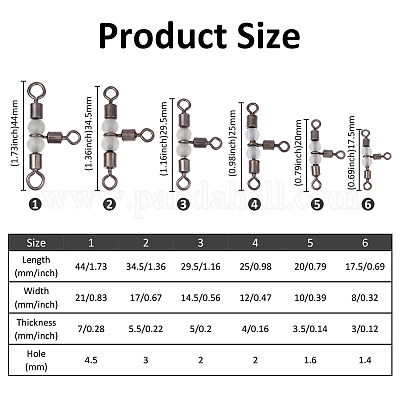 30 шт. 6 стиля 3-х ходовые вертлюжки для рыбалки с крестообразной леской FIND-FH0010-07-1