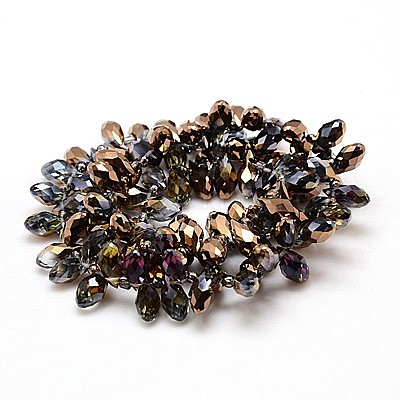 Стеклянные бусины с гальваническим покрытием  EGLA-J031-H06-1