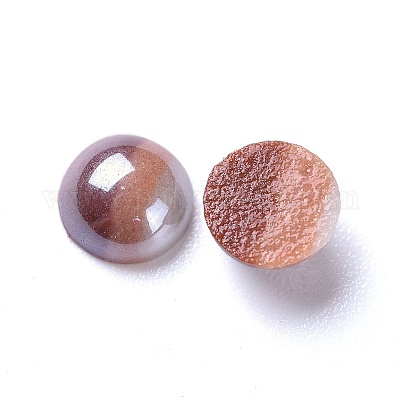 Непрозрачные стеклянные кабошоны GGLA-S038-10G-5mm-1