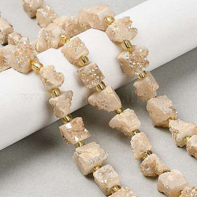 Гальванические натуральный druzy шарики агата стренг G-G289-01D-1