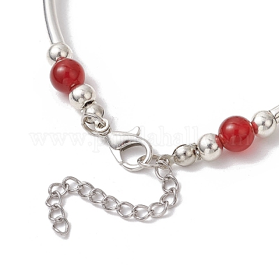 Браслеты из натурального сердолика BJEW-JB11665-02-1