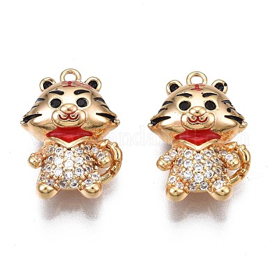 Латунные микропаве прозрачные подвески с фианитом KK-N232-224-1