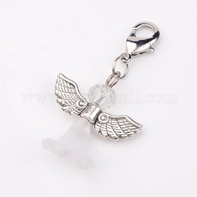 Ангел стеклянные подвески тибетском стиле X-HJEW-JM00190-1