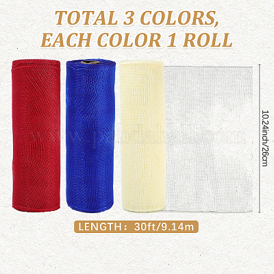 3 рулон сетчатой пластиковой упаковочной бумаги 3 цветов DIY-CY0001-12-1