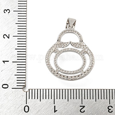 Сеттинги Серебряный кулон кабошон 925 стерлингов STER-B005-17P-1