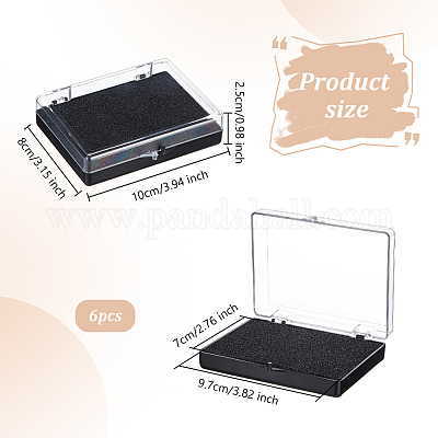 Пластиковая подарочная коробка для хранения бейджей CON-WH0099-06B-1