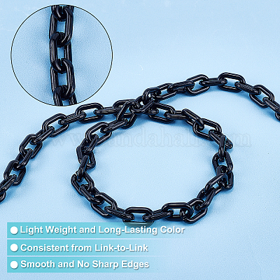 15mm Bright Colorful Plastic or Acrylic Chain Links - Mixed Colors - 2