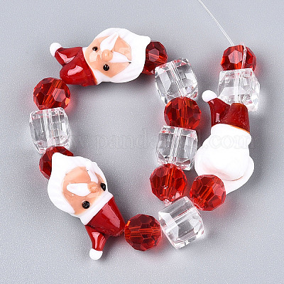 Рождественская тема ручной работы бусины лэмпворк нити LAMP-N028-18A-1