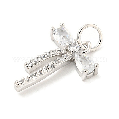 Покрытие стойки латунь микропаве прозрачные подвески из кубического циркония KK-B093-01C-P-1