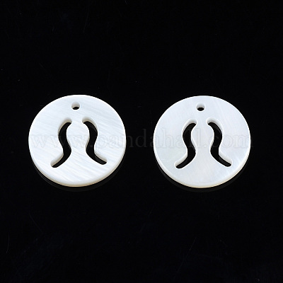 Подвески из натуральных пресноводных ракушек SHEL-N027-10G-1