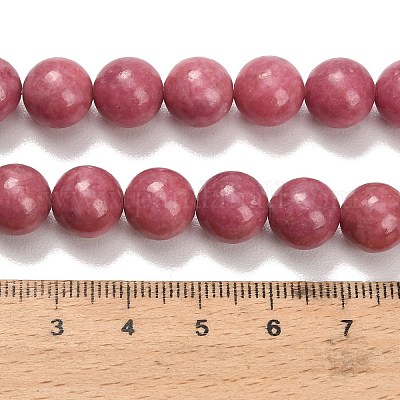 Природные родонит бисер нитей&nbsp;G-F820-K05-10mm-1