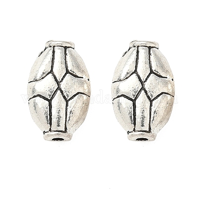 Сплавочные овальные бусины тибетского стиля  TIBEB-L008-08AS-1