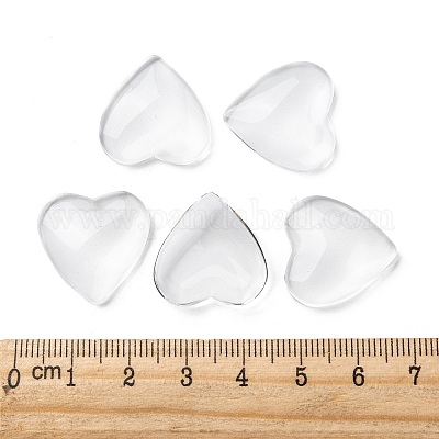 Полупрозрачные сердце кабошоны GGLA-R021-20mm-1