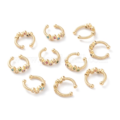 Серьги-манжеты из циркония EJEW-H109-03G-1