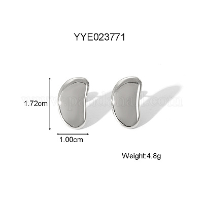 Серьги-гвоздики из нержавеющей стали Bean 304 для унисекс AA3662-3-1