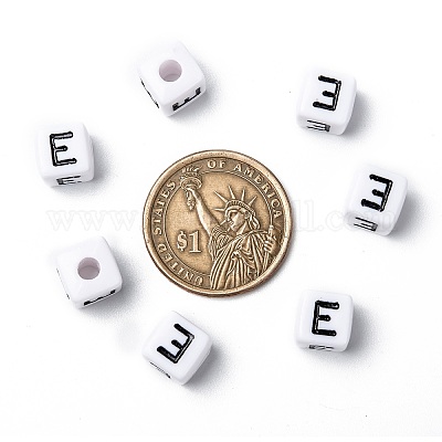 Письмо акриловые европейские бусины X-OPDL-R050-10mm-E-1