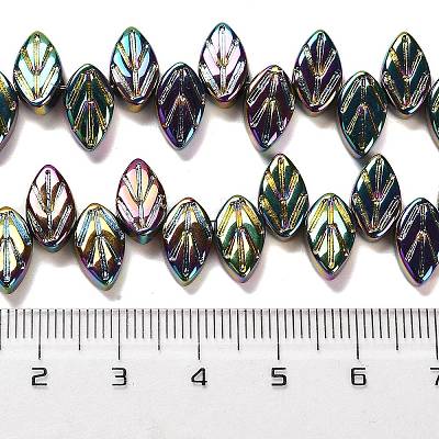 Стеклянные бусины с гальваническим покрытием  EGLA-B004-02A-FP02-1