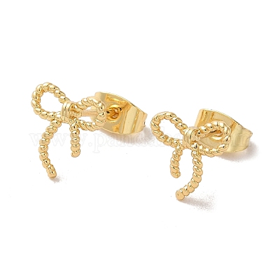 Латунь серьги EJEW-B040-02G-1