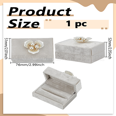 Цветочный бархатный органайзер для колец и украшений CON-WH0089-146-1