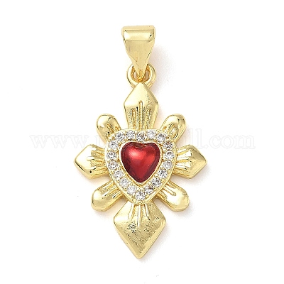 Латунные микро проложить кубического циркония подвески KK-I379-03G-E-1