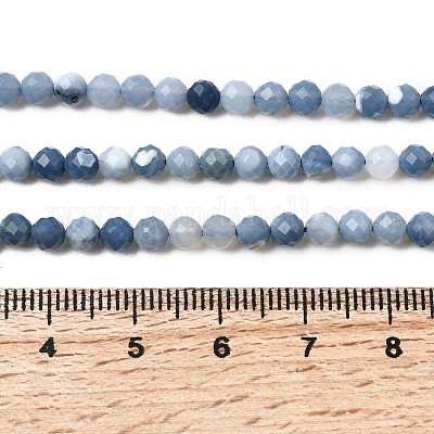 Натуральные синие опаловые бусы&nbsp;G-P603-C-4mm-04-1