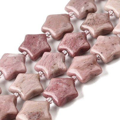 Природные родонит бисер нитей G-NH0005-031-1