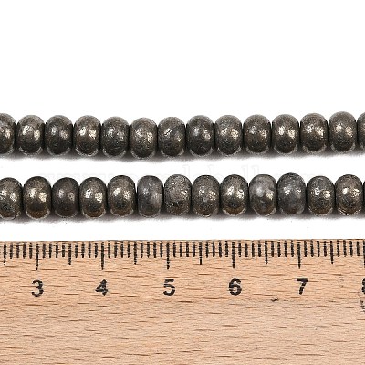 Природного пирита бисер нитей&nbsp;G-L647-D07-4x6mm-1