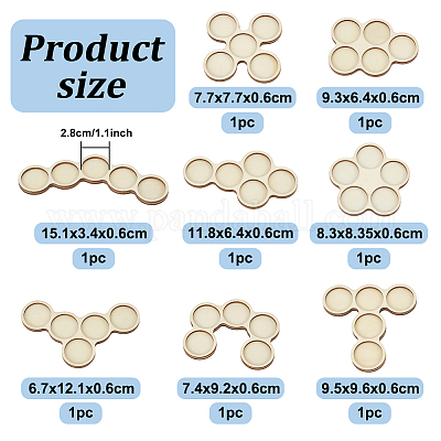 8 шт. 8-х стилевые деревянные подставки с 5 отверстиями ODIS-FG0001-75-1