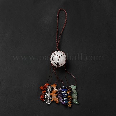 Круглые подвесные украшения из натурального кварца G-G997-A09-1