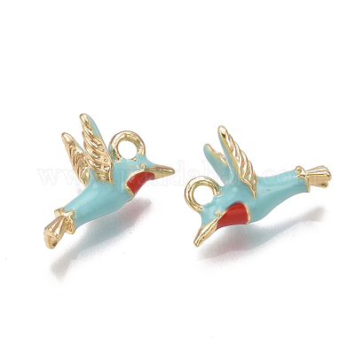 Латунь эмаль подвески KK-T038-439G-1