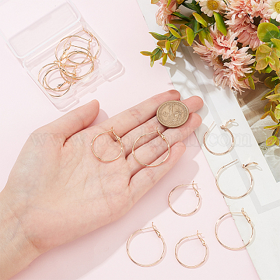 16 шт. 2-х размеров серьги-кольца из латуни KK-BC0011-07-1