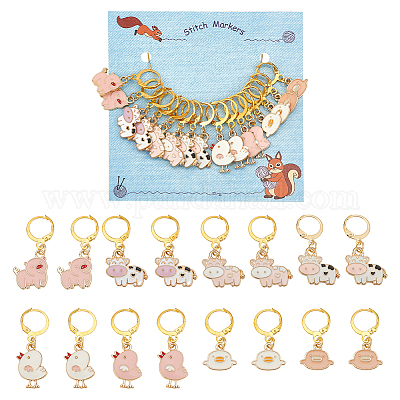 Маркеры для подвесок с эмалью из сплава животных HJEW-AB00463-1