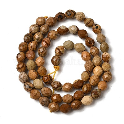 Естественного изображения яшмы бисер нитей&nbsp;G-K376-F10-01-1