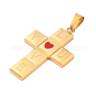 Подвески из нержавеющей стали 304 с эмалью STAS-P372-03G-1