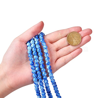 2 прядь непрозрачные стеклянные бусины GLAA-SZ0001-50J-1