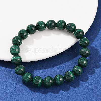 Браслеты-стрейч из натурального малахита BJEW-A045-01A-1