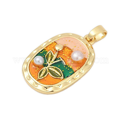 Латунь эмаль подвески KK-U068-13C-07G-1