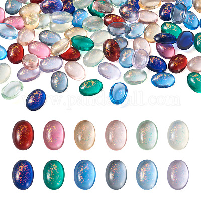 110шт 11 цвета прозрачные кабошоны из смолы CRES-CW0001-03-1