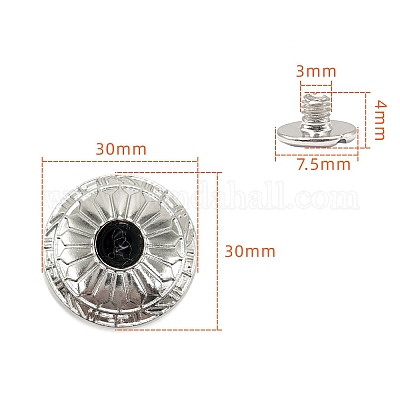 Декоративные пуговицы из сплава PW-WG1200D-30-1