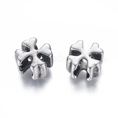 Европейские бусины из нержавеющей стали 304 STAS-G204-13AS-1