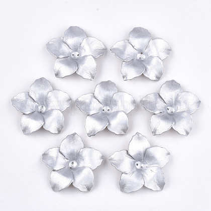 5枚の花びらの環境に優しい牛革ビーズキャップ 花 銀 55 56x58x10mm 穴 1 8mmの通販 Jp Pandahall Com