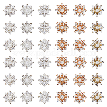 Кабошоны со стразами из сплава в 60 стилях ALRI-FH0001-16-1