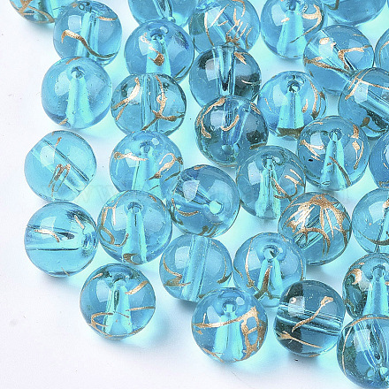 Perline in vetro trasparente GLAD-Q017-01C-8mm-1