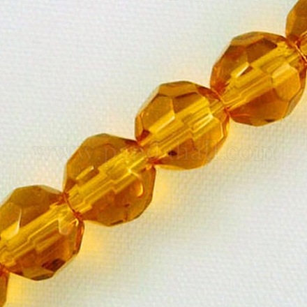 Faceted Glass Round Beads Strands X-GF6mmC13-1