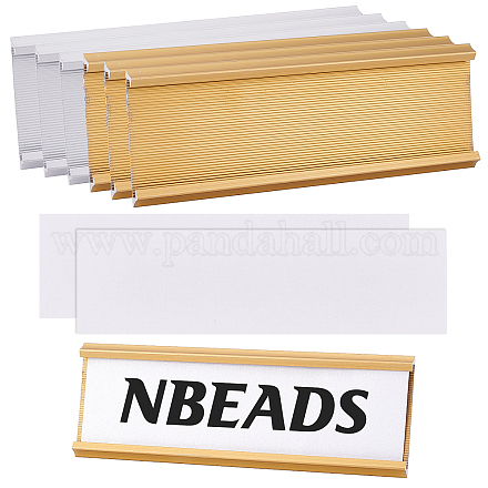 NBEADS 6 Sets Aluminum Desk Name Plate Holder ODIS-NB0001-23-1